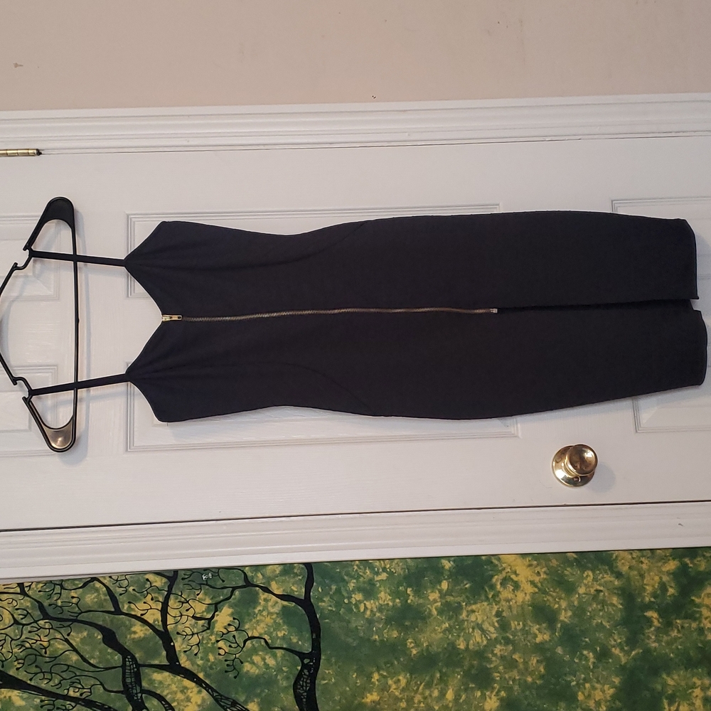 Black Zip Up Party/Club Dress